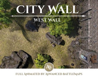Animowana mapa bitewna | Mur miejski - część 2/6 Mur zachodni - Dungeon and Dragons