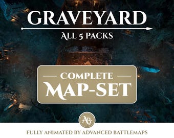 Animowana mapa bitewna | Cmentarz - Kompletny zestaw map - Dungeon and Dragons