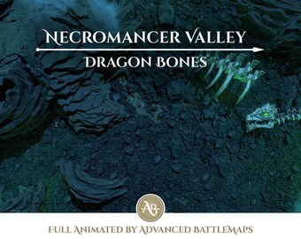 Animated Battlemap | Necromancer Valley - Part 1/3 Dragon Bones - Dungeon and Dragons