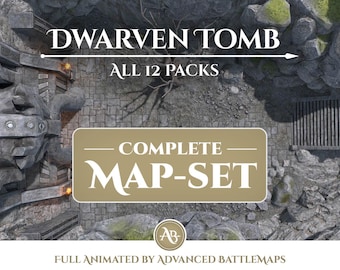 Animated Battlemap | Dwarven Tomb - Complete Map-Set - Dungeon and Dragons