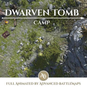 Carte de bataille animée | Tombe des nains - Camp des parties 1/12 - Donjon et dragons