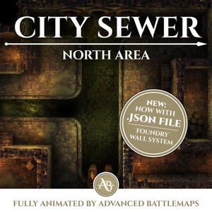 Geanimeerde strijdkaart | City Sewer - deel 1/4 noordelijk gebied - Dungeon and Dragons