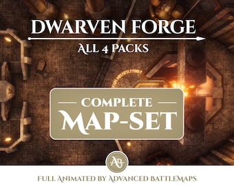 Animowana mapa bitewna | Dwarven Forge - Kompletny zestaw map - Dungeon and Dragons