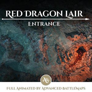 Geanimeerde strijdkaart | Red Dragon Lair - ingang deel 1/3 - Dungeon and Dragons