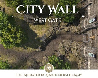 Animowana mapa bitewna | Mur miejski - część 1/6 Brama zachodnia - Dungeon and Dragons