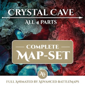 Geanimeerde strijdkaart | Crystal Cave - Complete kaartenset - Dungeon and Dragons