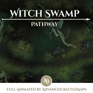 Geanimeerde strijdkaart | Witch Swamp - Deel 2/3 - Pathway - Dungeon and Dragons