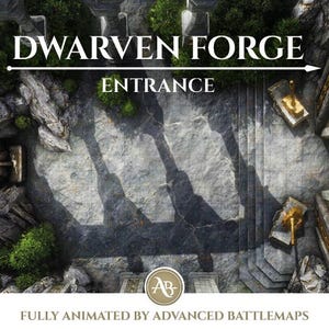 Geanimeerde strijdkaart | Dwergensmidse - ingang 1/4 deel - Dungeon and Dragons