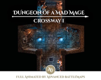 Animated Battlemap | Dungeon Of A Mad Mage - Part 3/9 Crossway I - Dungeon and Dragons