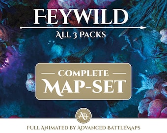 Animowana mapa bitewna | Feywild - Kompletny zestaw map - Dungeon and Dragons