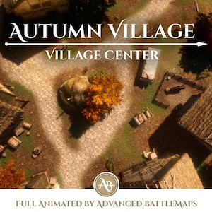 Geanimeerde strijdkaart | Autumn Village - Dorpscentrum deel 2/4 - Dungeon and Dragons