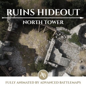 Geanimeerde strijdkaart | Ruïnesschuilplaats: noordelijke toren deel 3/5 - Dungeon and Dragons