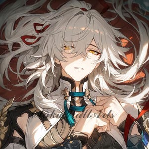 Honkai Star Rail 12&quot;x18&quot; Jing Yuan Portrait Poster Prints, FREE Keychain, Fan Art, Vertical Print, Custom Size | [Jing_Yuan_V (1)]