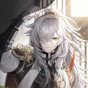 Honkai Star Rail 12&quot;x18&quot; Jing Yuan Portrait Poster Prints, FREE Keychain, Fan Art, Vertical Print, Custom Size | [Jing_Yuan_V (2)]