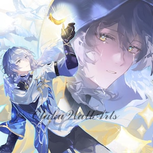 Honkai Star Rail Sunday 12&quot;x18&quot; Vertical Poster Prints, FREE Keychain, Fan Art Print, Portrait Print, Custom Size | [Sunday_V (17)]