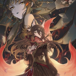 Honkai Star Rail Fugue Tingyun 12&quot;x18&quot; Vertical Poster Prints, FREE Keychain, Fan Art Print, Portrait Print, Custom Size | [Fugue_V (3)]