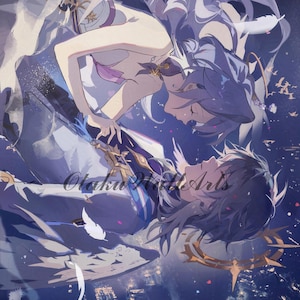Honkai Star Rail Sunday & Robin 12&quot;x18&quot; Vertical Poster Prints, FREE Keychain, Fan Art Print, Portrait Print, Custom Size | [Sunday_V (6)]