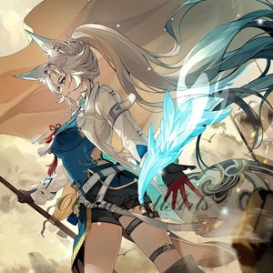 Honkai Star Rail Feixiao 12&quot;x18&quot; Vertical Poster Prints, FREE Keychain, Fan Art Print, Portrait Print, Custom Size | [Feixiao_V (1)]