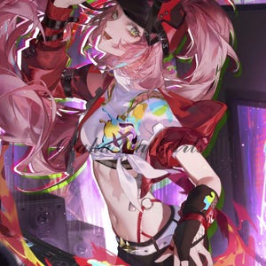 Honkai Star Rail Rappa 12&quot;x18&quot; Portrait Poster Prints, FREE Keychain, Fan Art Print, Vertical Poster, HSR Print, Custom Size | [Rappa_V (3)]