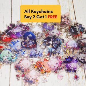 Honkai Star Rail Chibi Keychain, Buy2Get1Free, Honkai Star Rail Charm, Character KeyChain, Moze, Boothill, Feixiao, Blade, Imbibitor | 47-69