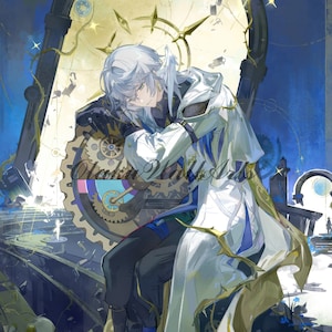 Honkai Star Rail Sunday 12&quot;x18&quot; Vertical Poster Prints, FREE Keychain, Fan Art Print, Portrait Print, Custom Size | [Sunday_V (7)]