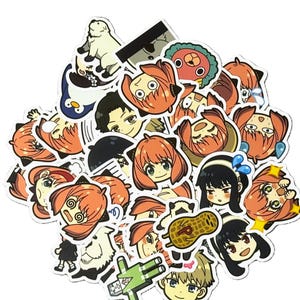 Spy X Family 40 Vinyl Sticker, No Repeat, Spy Family, Anya Stickers, Bond Sticker, Water Resistant, Anime Sticker, Planner Journal Sticker
