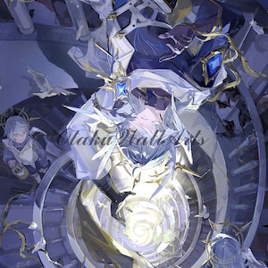 Honkai Star Rail Sunday 12&quot;x18&quot; Vertical Poster Prints, FREE Keychain, Fan Art Print, Portrait Print, Custom Size | [Sunday_V (3)]