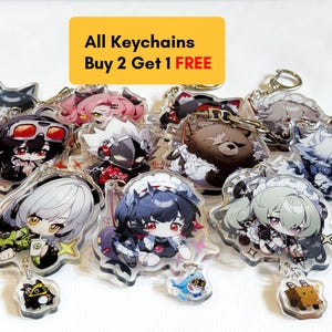 Zenless Zone Zero Chibi Keychain, ZZZ Charm, Zenless Agent Key Chain, Ben, Miyabi, Rina, BIlly, Nicole, Nekomata, Lycaon, Corin Buy2Get1FREE