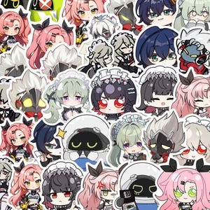 Zenless Zone Zero 50 Assorted Chibi Sticker Sheet, 2 Sets, No Repeat, Zenless Zone Zero Sticker, Ellen, Ben, Rina, ZZZ Chibi Sticker