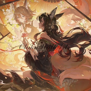 Honkai Star Rail Fugue Tingyun 12&quot;x18&quot; Horizontal Poster Prints, FREE Keychain, Fan Art Print, Landscape Print, Custom Size | [Fugue_H (4)]