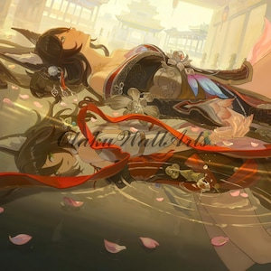 Honkai Star Rail Fugue Tingyun 12&quot;x18&quot; Horizontal Poster Prints, FREE Keychain, Fan Art Print, Landscape Print, Custom Size | [Fugue_H (3)]