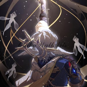 Honkai Star Rail Sunday 12&quot;x18&quot; Vertical Poster Prints, FREE Keychain, Fan Art Print, Portrait Print, Custom Size | [Sunday_V (12)]