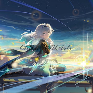 Honkai Star Rail Firefly 12 &quot;x 18&quot; Landschaft Poster Drucke, KOSTENLOSS Schlüsselbund, Fan Art Print, Horizontaler Druck, benutzerdefinierte Größe | [Glühwürmchen_H (1)]