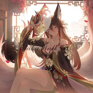 Honkai Star Rail Fugue Tingyun 12&quot;x18&quot; Horizontal Poster Prints, FREE Keychain, Fan Art Print, Landscape Print, Custom Size | [Fugue_H (1)]