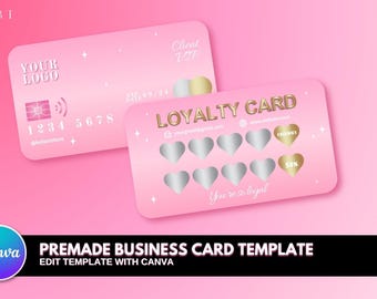 Beauty Klantenkaarten, sjabloonontwerp doe-het-zelfmarketingkaarten, Lash VIP-klantenkaarten Nail Business Rewards-kaart, sjabloon voor salonvisitekaartje
