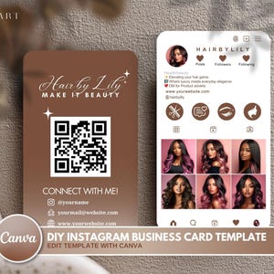 Editable Esthetician Instagram Templates, Instagram Business Card template, Social Media Template, Ig Business Card, Qr Code Business Card