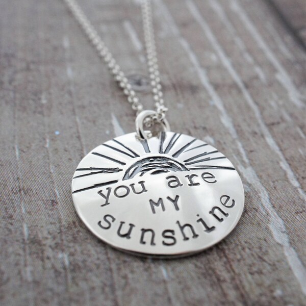 You Are My Sunshine Necklace Etsy