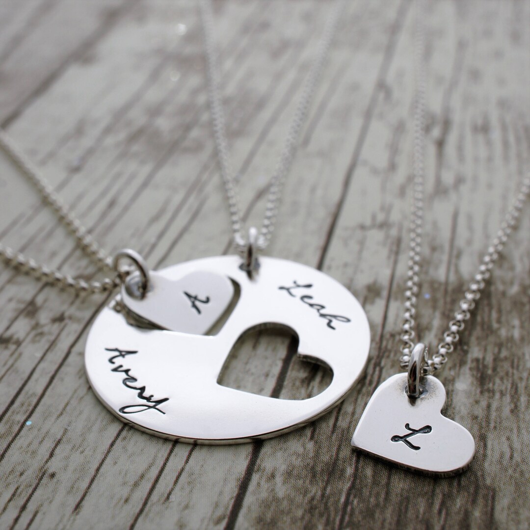 Personalized mother daughter necklace Clearance