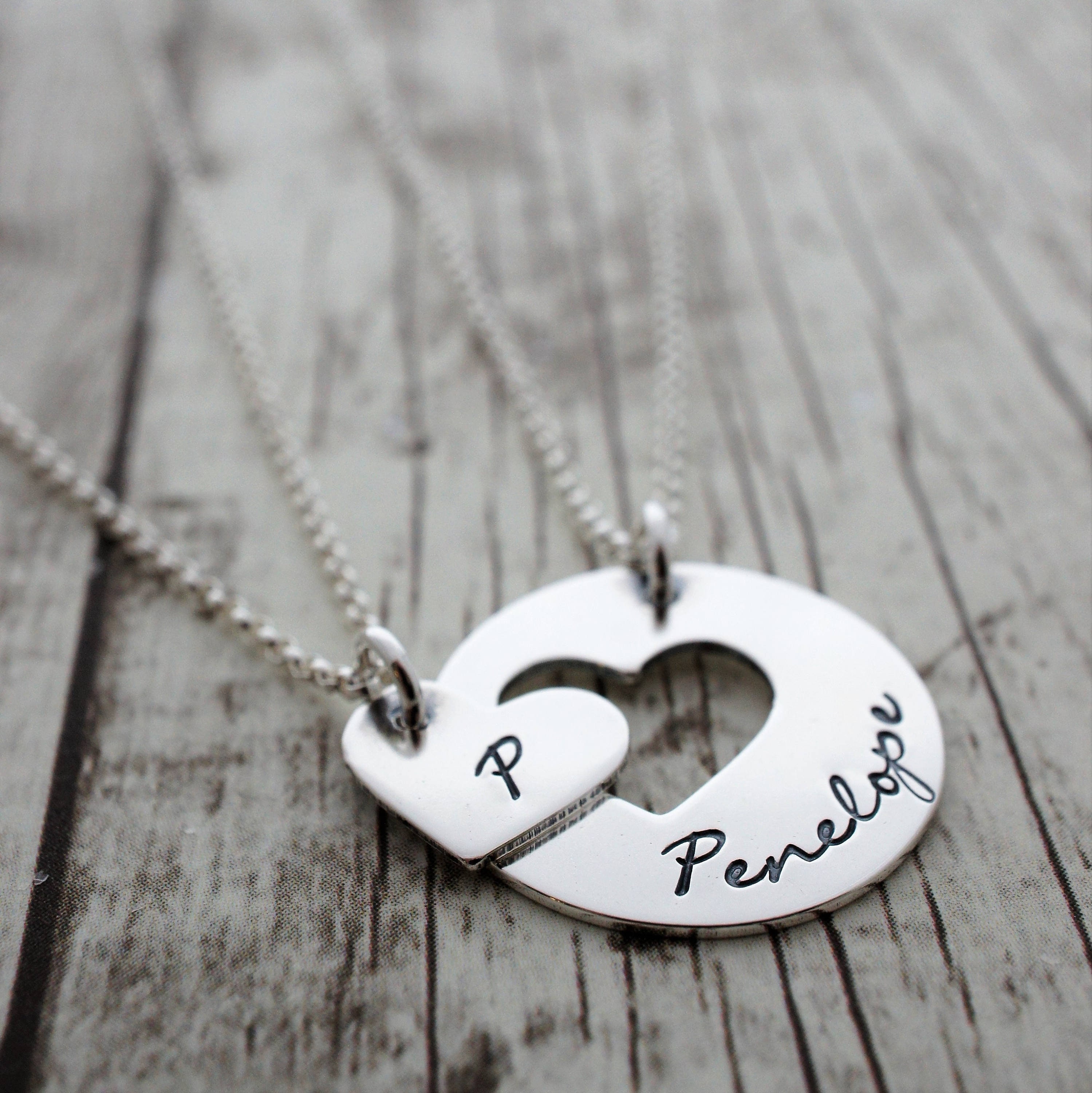 personalized mother daughter necklace