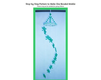 Shamrocks Beaded Mobile Beading Pattern / Tutorial PDF Step-by-Step Detailed Instructions