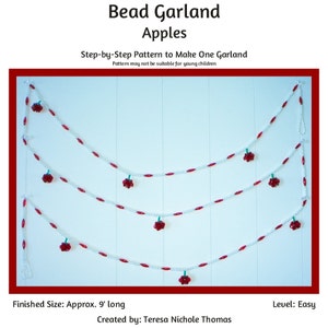 Apples Bead Garland Beading Pattern / Tutorial PDF Step-by-Step Detailed Instructions