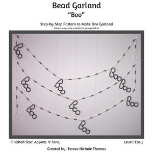 Boo Bead Garland Beading Pattern / Tutorial PDF Step-by-Step Detailed Instructions