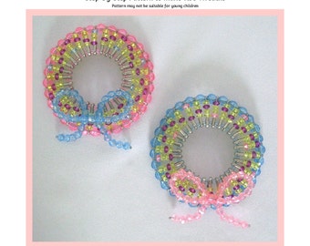 Mini Spring Wreaths Safety Pin and Beading Pattern / Tutorial PDF Step-by-Step Detailed Instructions