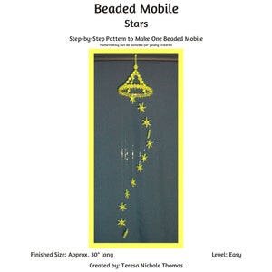 Stars Beaded Mobile Beading Pattern / Tutorial PDF Step-by-Step Detailed Instructions
