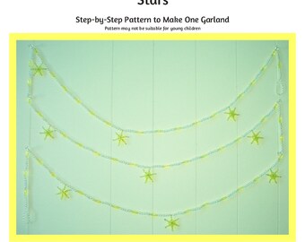 Stars Bead Garland Beading Pattern / Tutorial PDF Step-by-Step Detailed Instructions