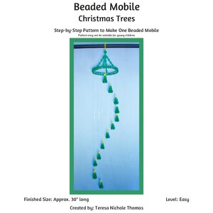 Christmas Trees Beaded Mobile Beading Pattern / Tutorial PDF Step-by-Step Detailed Instructions