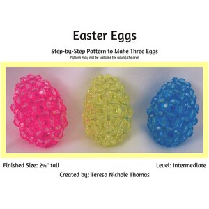 Easter Eggs Beading Pattern / Tutorial PDF Step-by-Step Detailed Instructions