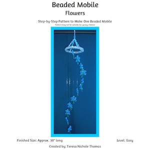 Flowers Beaded Mobile Beading Pattern / Tutorial PDF Step-by-Step Detailed Instructions