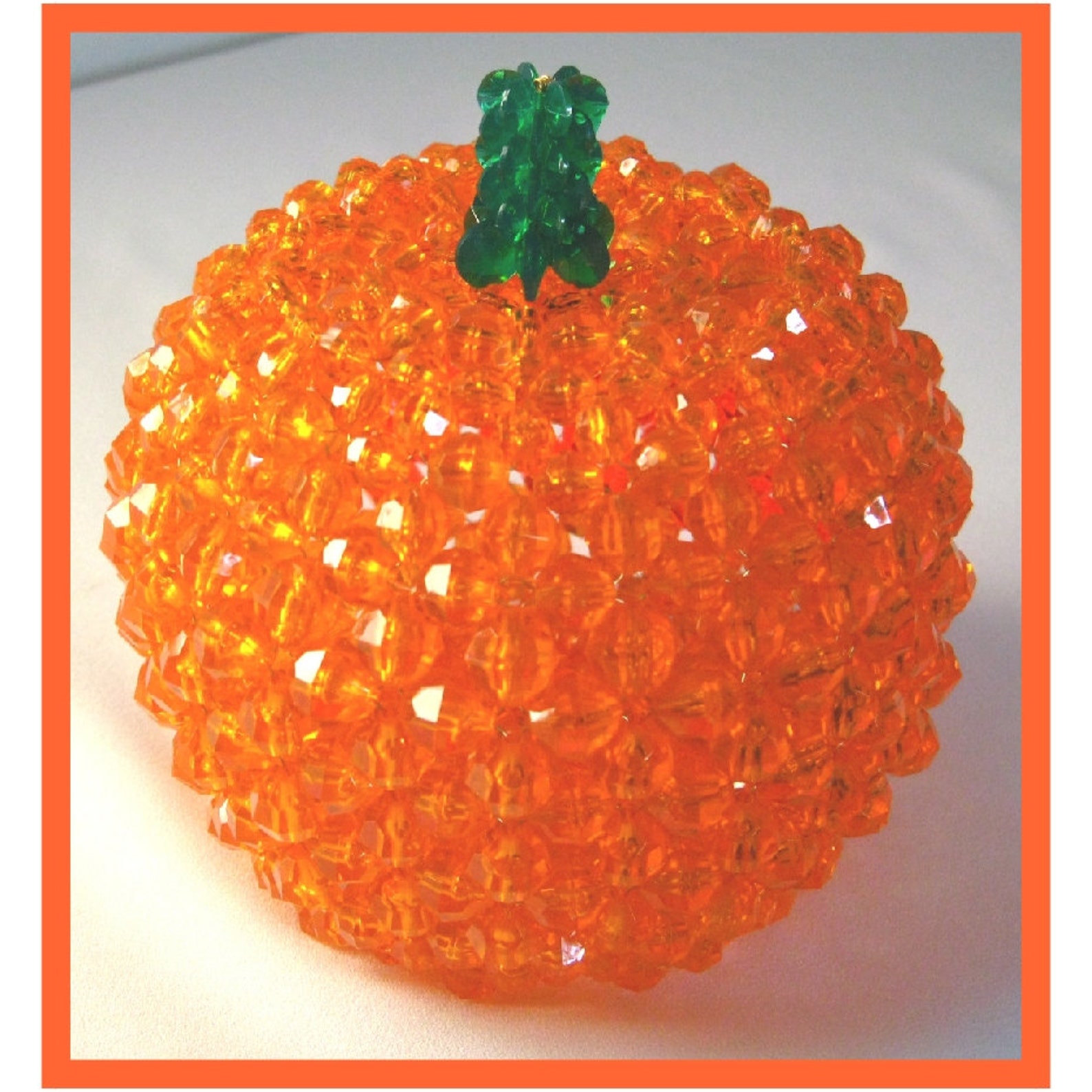 Beaded Pumpkin Beading Pattern / Tutorial PDF Stepbystep Etsy