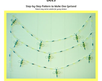 Bees Bead Garland Beading Pattern / Tutorial PDF Step-by-Step Detailed Instructions